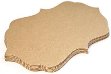 Large Blank Cards - Place Cards - Die Cut Cards, Bracket Shape - Large size (5.5" x 3.5") - Set of 24