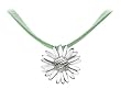 Dew Sterling Silver 90CAHP Ladies Daisy Necklace on Mint Green Thong