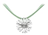 Kit Heath Sterling Silver 90CAHP Ladies Daisy Necklace on Mint Green Thong