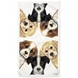 Peeping Puppies Kitchen Sue Hall Towels Set/2