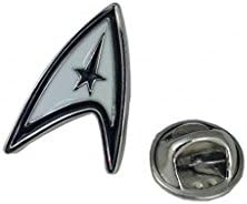 Men's Silver And White Star Trek Tie Tack Lapel Pin
