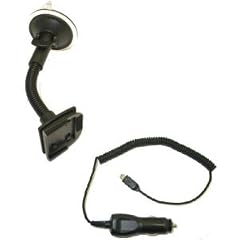HR Schwanenhals Halter KFZ Auto Halterung mit HR Ger�tehalterung + KFZ Ladekabel Kabel Ladeger�t f�r TomTom One V2 One V3