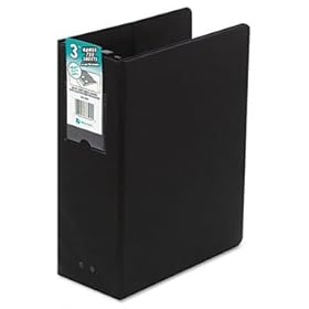 Hanging Post Binder, 11 x 8-1/2, 3 Capacity, Black