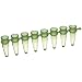 BrandTech 781323 Plastic 0.2mL PCR 8-Tube Strip, Green (Pack of 125)