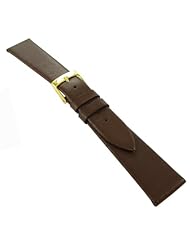 20mm Morellato Brown Genuine Calfskin Leather Flat Watch Band Regular