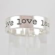 LIVE LOVE LAUGH Sterling Silver Affirmation Band Ring, Sizes 6,7,8, #8896