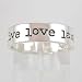 LIVE LOVE LAUGH Sterling Silver Band Ring, Sizes 6,7,8, #8896