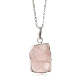 Aphrodite Rose Quartz Necklace in Sterling Silver