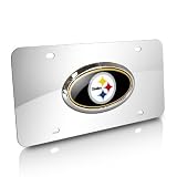 NFL Pittsburgh Steelers Chrome Stainless Steel License Plate