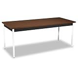 HON : Non-Folding Utility Table, Rectangular, 72w x 30d x 29h, Columbian Walnut/Black -:- Sold as 2 Packs of - 1 - / - Total of 2 Each
