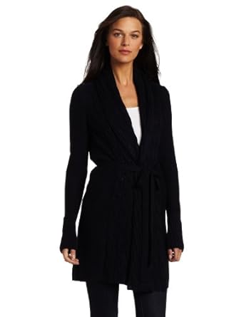 AK Anne Klein Women's Longsleeve Belted Cable Flyaway Cardigan AK Anne Klein Women's Longsleeve Belted Cable Flyaway Cardigan