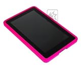 Case Star ® Hot Pink silicone soft protection case/cover/skin for Amazon Kindle Fire+Case Star cellphone bag