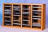 Solid Oak CD Rack - 80 Capacity (honey oak) (14.25 H x 24.75 W x 6.75 D)