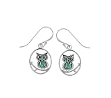 Boma Sterling Silver Turquoise Owl Earrings