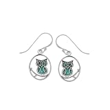 Boma Sterling Silver Turquoise Owl Earrings