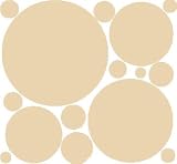 Beige Polka Dot Peel & Stick Wall Stickers Nursery Dorm