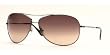 RAY BAN 3293 004/13 GUNMETAL BROWN GRADIENT AVIATOR SUNGLASSES.