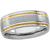14K Two Tone Gold Design Band