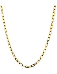 14k Italian Yellow Gold 1.90mm Diamond Cut Anchor Link Chain Necklace, 18"