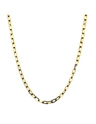 14k Italian Yellow Gold 1.90mm Diamond Cut Anchor Link Chain Necklace, 16"