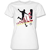DEUTSCHLAND MOTIV 3 Damen T-Shirt Weiss / Schwarz-Rot-Gelb Gr. XL
