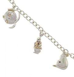 John Lennon Charm Bracelet & Dangle Self Portrait in Sterling Silver