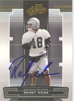 Randy Moss, Oakland Raiders, 2005 Playoff Absolute Memorabilia Autographed Card