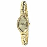 Ladies Sekonda gold plated fancy strap crystal set oval dial watch