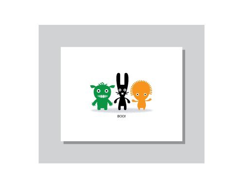 Boo! Monsters Custom Designed Stationery Halloween Greeting Cards 8 Greeting Cards Per Package Unique Design By Atlantic Seaboard Trading Co. On Sale