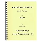 certificate of merit music theory for piano answer key levels prep 5