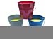 3 Assorted Citronella Candle Color Metal Buckets