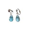 Aquamarin Ohrclips 925 Silber