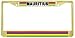 Mauritius Mauritian Flag Gold Tone Metal License Plate Frame Holder