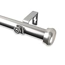 Rod Desyne 1" Rosen Curtain Rod, 66-120", Satin Nickel