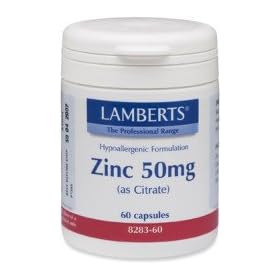 Lamberts Zinc 50mg (as Citrate) - 60 Caps