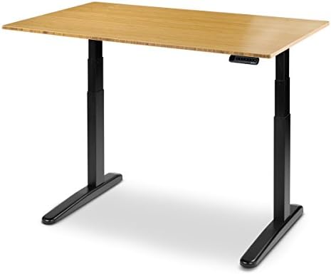 Jarvis Electric Bamboo Adjustable Height Standing Desk with WireTamers (48" x 30", Black)