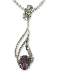 Amethyst pendant necklace, Mystical Flame