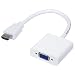 Rtsâ„¢ High Quality HDMI To VGA Adapter COMPATIBLE with computer, XBOX, ps 3, ps 4, tablet, Apple TV, Kano Computer Kit, Raspberry Pi Kit, set-top box, Laptop, mobile phone, digital camera, media player, TV, monitor, projector, DVD, Blu-Ray players, Other Supported All hdmi Device 2 Year Warranty - White RS.349.00