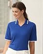 Women's Short Sleeve Jenny Collar Pique Polo, Royal Blue