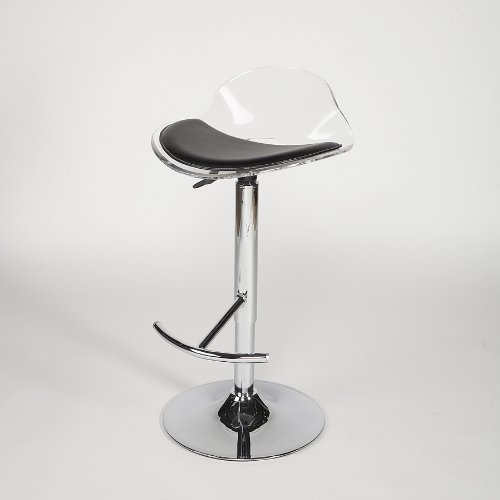 Adjustable Height Swivel Stool - Clear By Chintaly