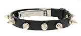 1 Row of Spikes Shaped Studs Leather Wrist Band Bracelet.