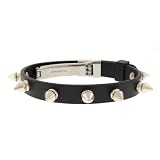 1RowofSpikesShapedStudsLeatherWristBandBracelet.