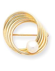 14k Freshwater Cultured Pearl Pin - PIN50