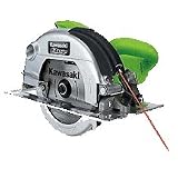 Kawasaki 840327 Green 13 Amp 7-1/4-Inch Circular Saw with Laser Guide
