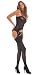 Opaque Suspender Bodystocking - by Leg Avenue