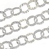 Sterling Silver Xl Hammered Chain 11mm Wide Bulk By The Foot