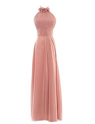 Lace-Up Halter Evening Dress/Bridesmaid Dress 