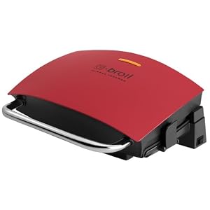 George Foreman GR236CTR G-Broil Cool-Touch Electric Nonstick Countertop Grill, Red by George Foreman