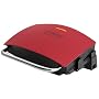 George Foreman GR236CTR G-Broil Cool-Touch Electric Nonstick Countertop Grill, Red