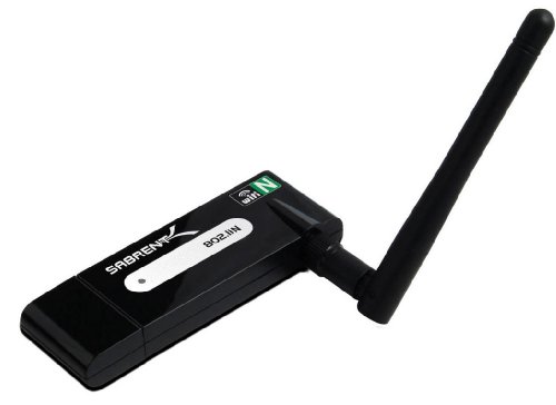 Sabrent Wireless 802.11n Wi-Fi MIMO Network USB 2.0 300 Mbps WLAN adapter with Antenna Booster